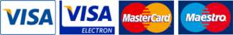 Betal med Visa, Visa Electron, Mastercard, Maestro